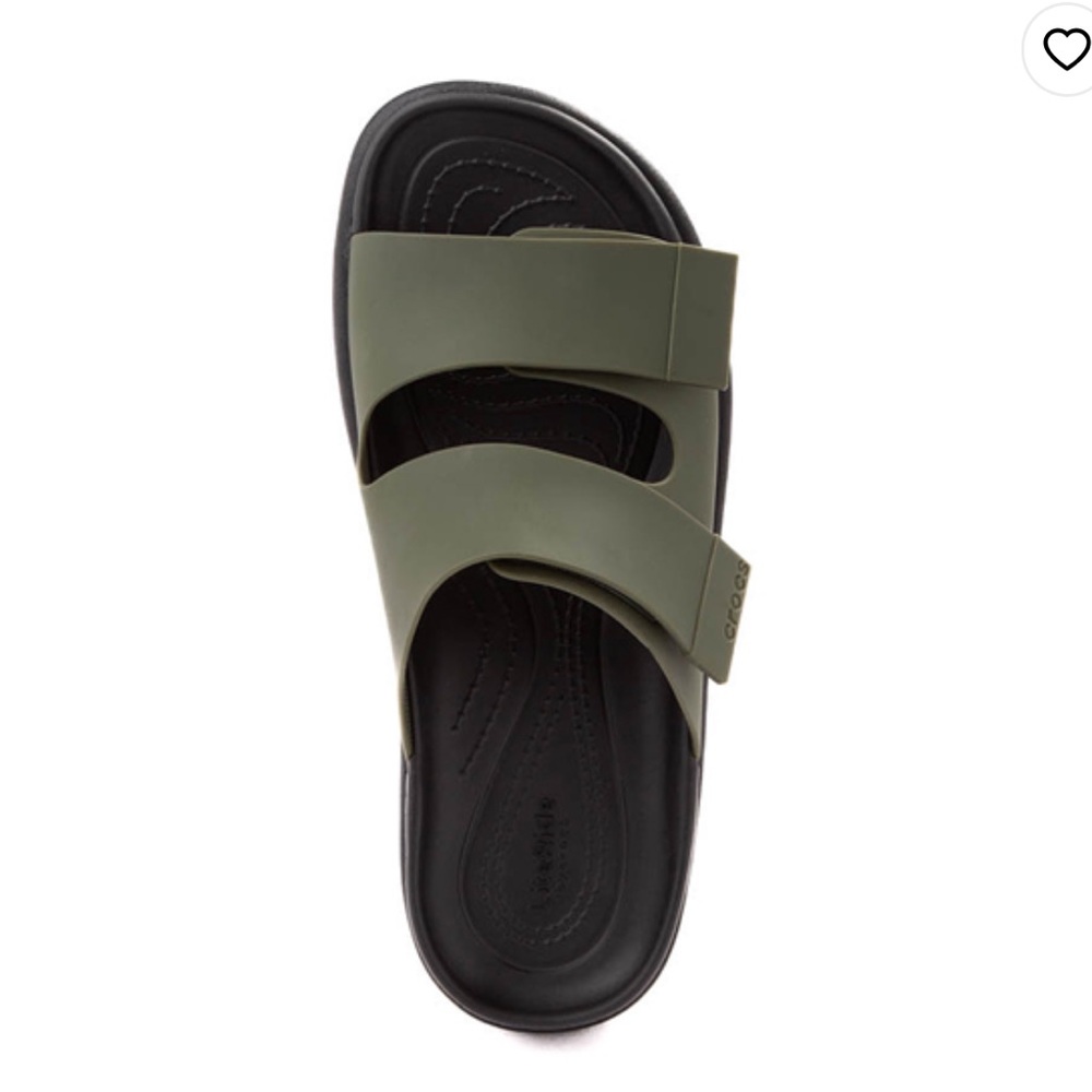 Womens Crocs Brooklyn Luxe Slide - Olive